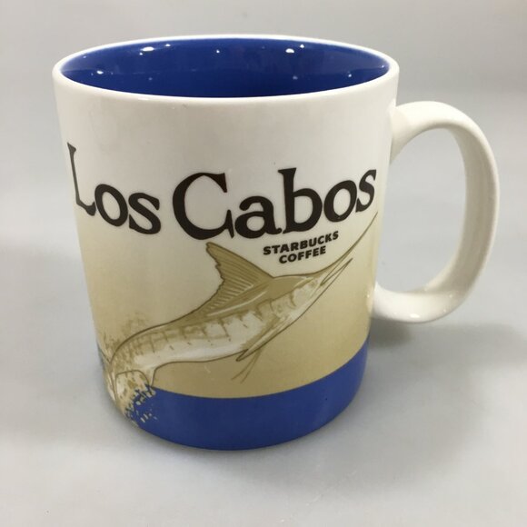 Starbucks Los Cabos Mexico Global Icon 2011 Swordfish Coffee Mug Cup 16 oz - Picture 1 of 6